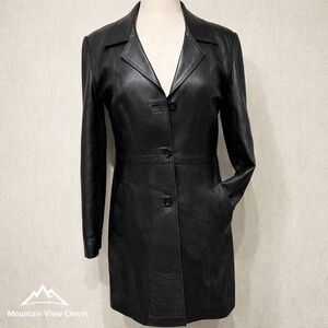 Genuine Leather Mish Long Coat | Y2K Minimalist Dark Academia |Matrix